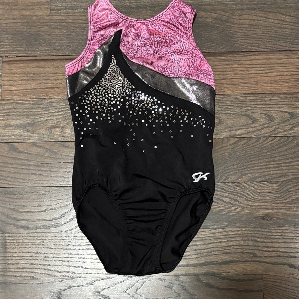 Pink and Black Gymnastics Leotard GK